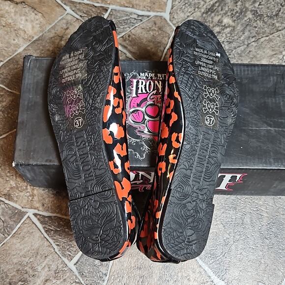New in Box Iron Fist Raw Power Peep Toe Flats Sz 6 - Picture 8 of 11